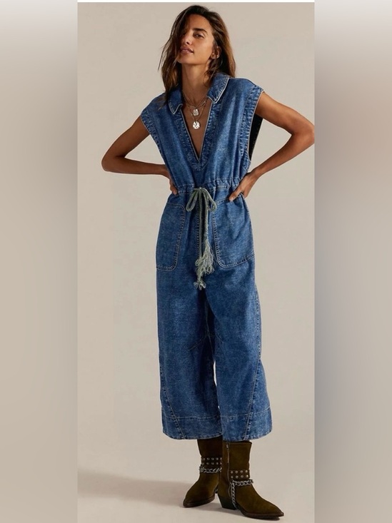 Free People Pants - Free People We The Free Lantana Cropped Coverall. NWT. Blueprint